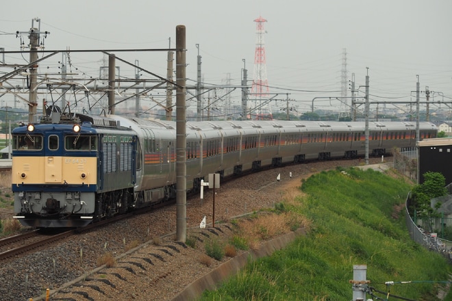 【JR東】「信州カシオペア紀行」運転を吉川駅で撮影した写真