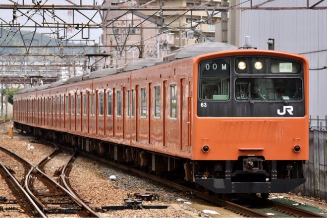 【JR西】201系LB3編成廃車回送を高槻駅で撮影した写真