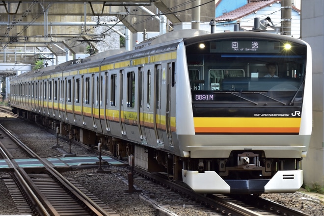 【JR東】E233系ナハN3編成 東京総合車両センター入場を西大井駅で撮影した写真