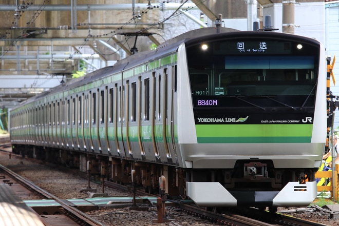 【JR東】E233系クラH017編成 東京総合車両センター入場を西大井駅で撮影した写真