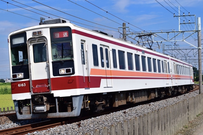 【東武】6050系6163F廃車回送を南栗橋～幸手間で撮影した写真