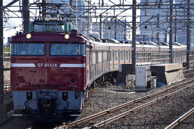 【JR東】205系ケヨM19編成 海外譲渡配給を新習志野駅で撮影した写真