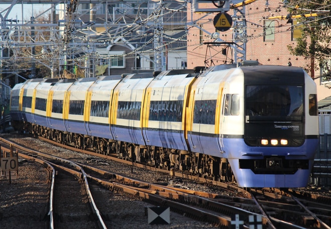 【JR東】255系マリBe-03編成使用の試運転を津田沼駅で撮影した写真