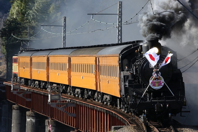 【大鐵】SL 列車「かわね路号」を「新春開運号」として運転(2020)を青部～崎平間で撮影した写真