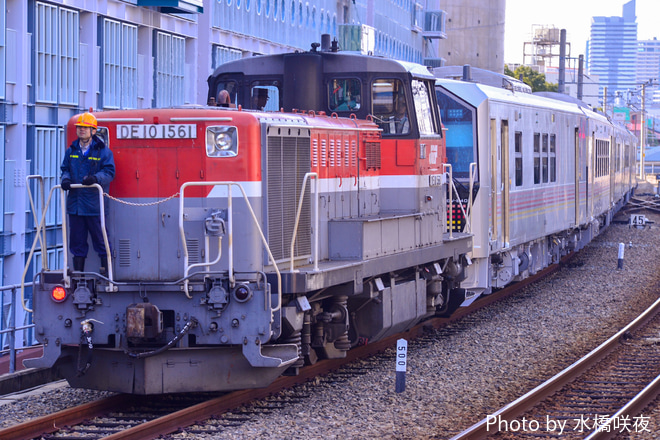 【JR東】GV-E400系5両甲種輸送(20200115)を兵庫駅で撮影した写真