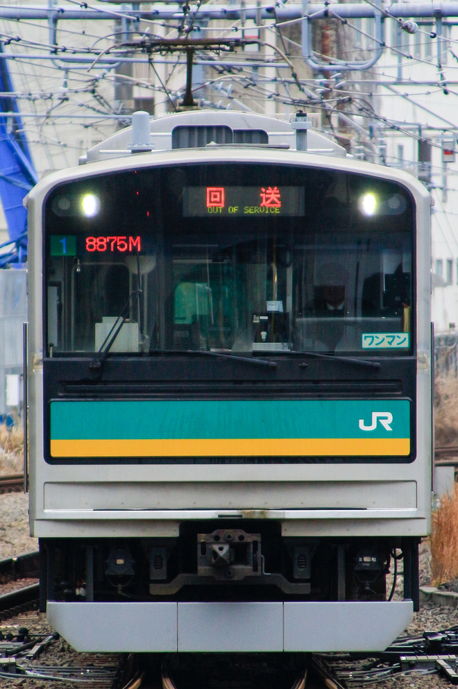 【JR東】205系W1編成大宮総合車両センター入場回送を新宿駅で撮影した写真