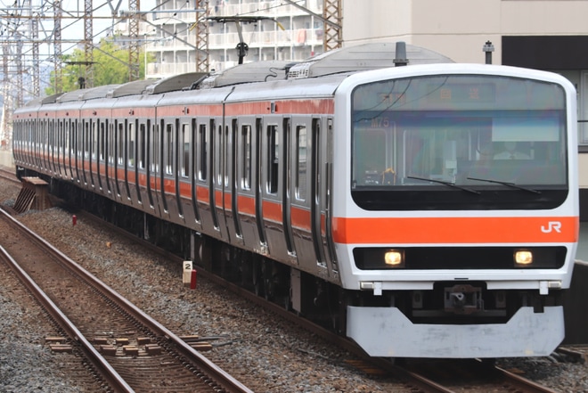 【JR東】209系ケヨM75編成 臨時回送を新松戸駅で撮影した写真