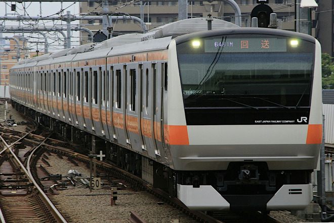 【JR東】E233系H48編成東京総合車両センター出場回送を武蔵小金井駅で撮影した写真