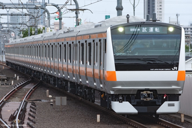 【JR東】E233系トタT71編成 J-TREC出場試運転を東小金井駅で撮影した写真