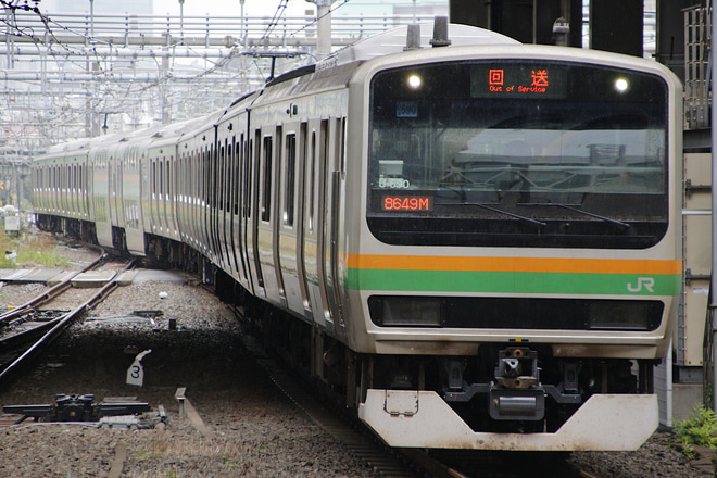 【JR東】E231系U590編成東京総合車両センター出場回送を新宿駅で撮影した写真