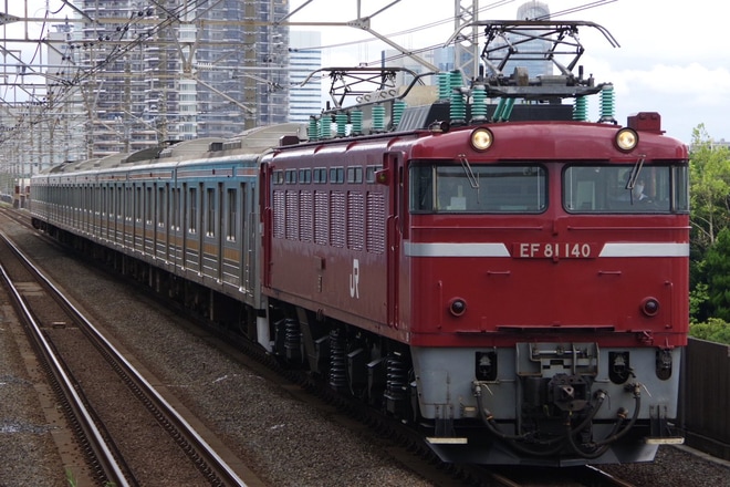  【JR東】205系ケヨM23編成 海外譲渡配給を検見川浜駅で撮影した写真