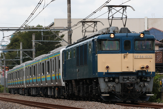 【JR東】E131系マリR03+マリR04編成 配給輸送を北本～桶川間で撮影した写真
