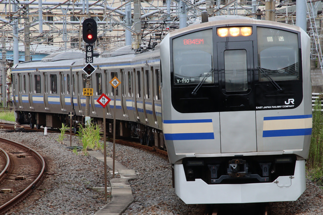 【JR東】E217系Y-110編成東京総合車両センター出場回送を大船駅で撮影した写真
