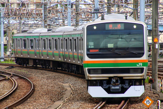 【JR東】E231系S-23編成東京総合車両センター出場回送を大船駅で撮影した写真