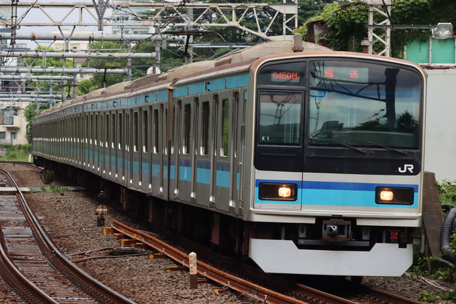 【JR東】E231系ミツK1編成東京総合車両センター入場回送を原宿駅で撮影した写真