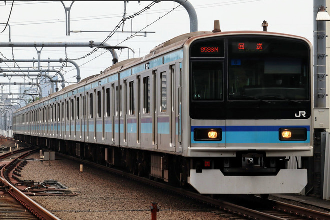 【JR東】E231系K6編成車輪転削回送を東小金井駅で撮影した写真