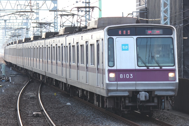 【メトロ】8000系8103F 廃車回送を草加駅で撮影した写真