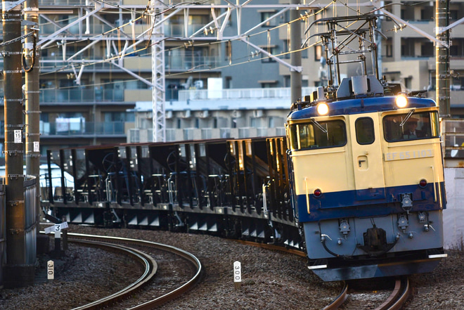 【JR東】EF65-1103牽引川崎貨物工臨(返空)運転を八丁畷駅で撮影した写真