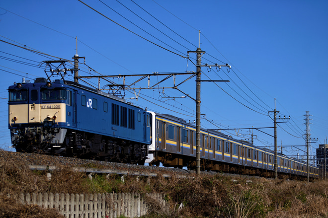 【JR東】209系マリC619編成+マリC601編成配給輸送を東川口～東浦和間で撮影した写真