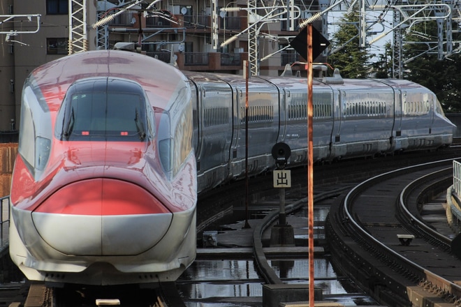 【JR東】E6系Z2編成新幹線総合車両センター出場北上試運転を仙台駅で撮影した写真