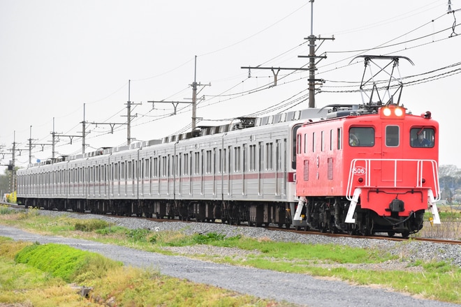 【東武】10030型11032Fが秩父鉄道で輸送を武州荒木～新郷間で撮影した写真