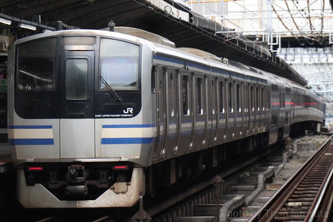 【JR東】E217系Y-16編成長野総合車両センター廃車配給を横浜駅で撮影した写真