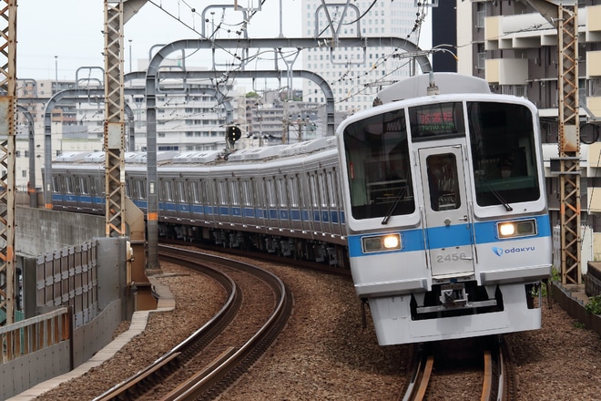 【小田急】2000形2058×8(2058F)大野総合車両所出場試運転を厚木駅で撮影した写真