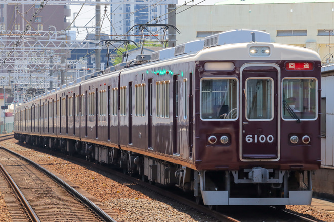 【阪急】6000系6000Fが正雀工場へ入場を上新庄駅で撮影した写真