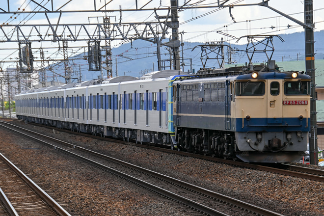 【都営】都営三田線6500系6512F甲種輸送を南草津駅で撮影した写真
