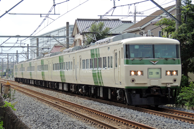 【JR東】185系 B6編成 団体臨時列車 運転を桶川～北本間で撮影した写真