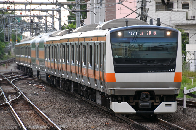 【JR東】E233系トタH57編成 グリーン車組み込みに伴う性能確認試運転(8/19)を国分寺駅で撮影した写真