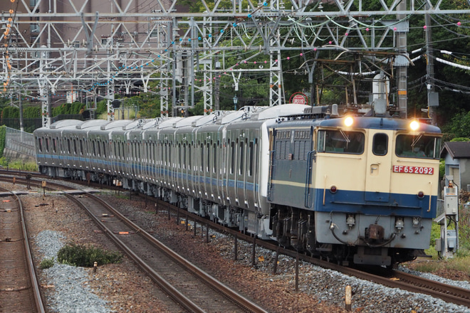 【小田急】5000形5061×10(5061F)甲種輸送を山崎駅で撮影した写真
