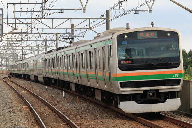 【JR東】E231系1000番台ヤマU520編成乗務員訓練に伴う京葉線試運転を葛西臨海公園駅で撮影した写真