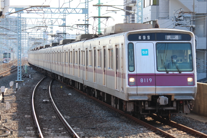 【メトロ】8000系8119F 廃車回送を草加駅で撮影した写真