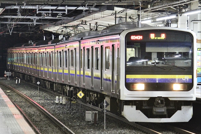 【JR東】209系マリC607編成 大宮総合車両センター入場を津田沼駅で撮影した写真