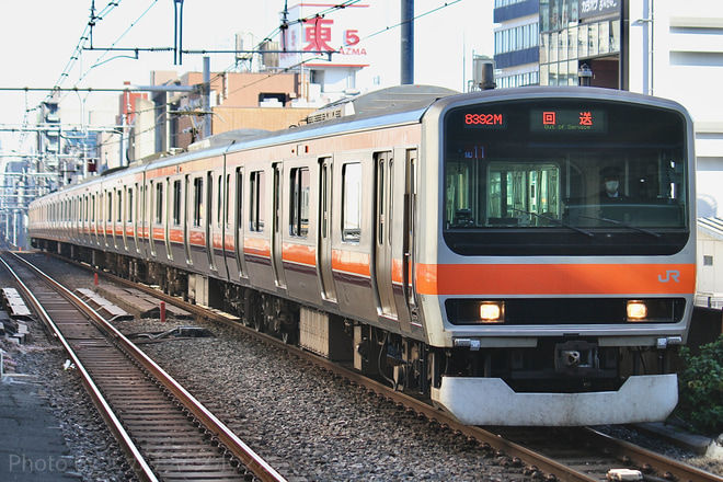 【JR東】E231系ケヨMU11編成 東京総合車両センター入場を秋葉原駅で撮影した写真