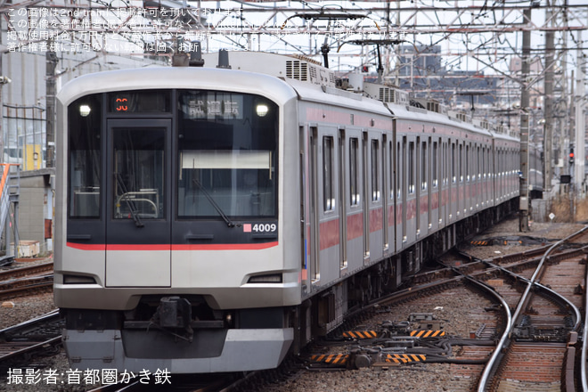 【東急】5050系4109Fが東急田園都市線で試運転を鷺沼駅で撮影した写真