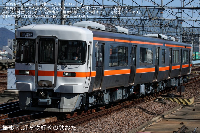 【JR海】キハ25系M110編成が名古屋工場出場試運転を岐阜駅で撮影した写真