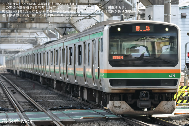 【JR東】E231系コツK-29編成 東京総合車両センター入場を西大井駅で撮影した写真