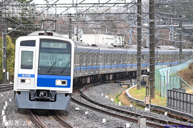 【西武】6000系6109F武蔵丘車両検修場入場回送を入間市駅で撮影した写真