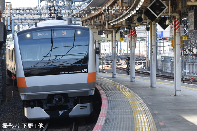 【JR東】 E233系トタH59編成東京総合車両センター出場回送を大崎駅で撮影した写真
