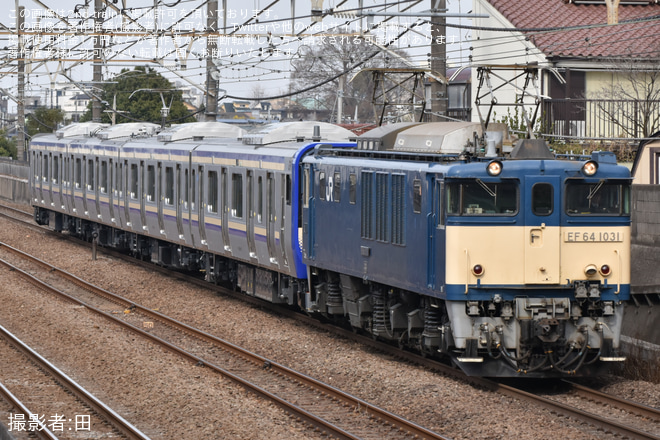 【JR東】E235系クラJ-21編成配給輸送を新秋津～東所沢間で撮影した写真