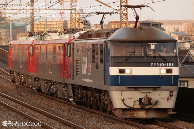 【JR貨】EH500-37とEH500-45が大宮車両所出場回送を西浦和駅で撮影した写真