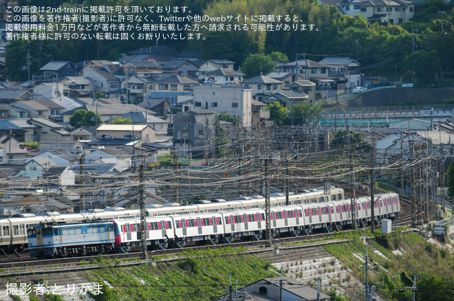 【都営】12-600形12-841F甲種輸送を京都～山科間で撮影した写真