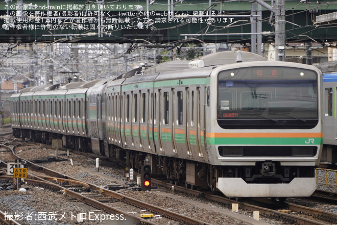 【JR東】E231系ヤマU515編成 東京総合車両センター入場回送を大宮駅で撮影した写真