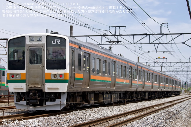 【JR東】211系タカA3編成 廃車回送を高崎～倉賀野間で撮影した写真