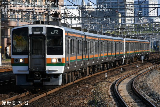 【JR海】211系K5編成+K6編成廃車回送を熱田駅で撮影した写真