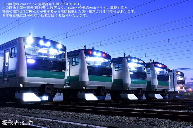 【JR東】「埼京・川越線E233系7000代夜間撮影会～デビュー10周年記念～」開催