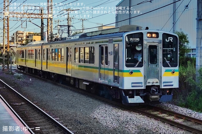 【JR東】 E127系南武支線で運用開始を小田栄駅で撮影した写真