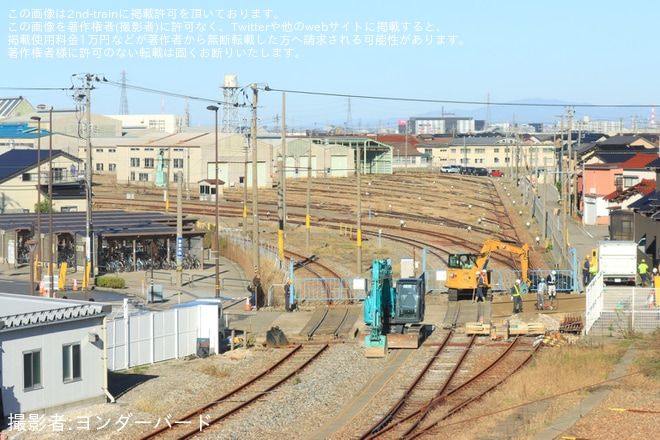 【JR西】金沢総合車両所松任本所が閉所に伴い本線と分断作業が実施を不明で撮影した写真